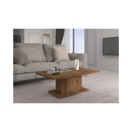 COFFEE TABLE BRISTOL LEFKAS 110X60CMTable dimensionwid. 110 cm / dep. 60 cm / height 43 cmExecution: base made of white laminated board, 16mm thick The table top is 28mm thick, white.Anna Furniture