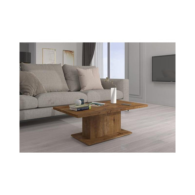 COFFEE TABLE BRISTOL LEFKAS 110X60CMTable dimensionwid. 110 cm / dep. 60 cm / height 43 cmExecution: base made of white laminated board, 16mm thick The table top is 28mm thick, white.Anna Furniture